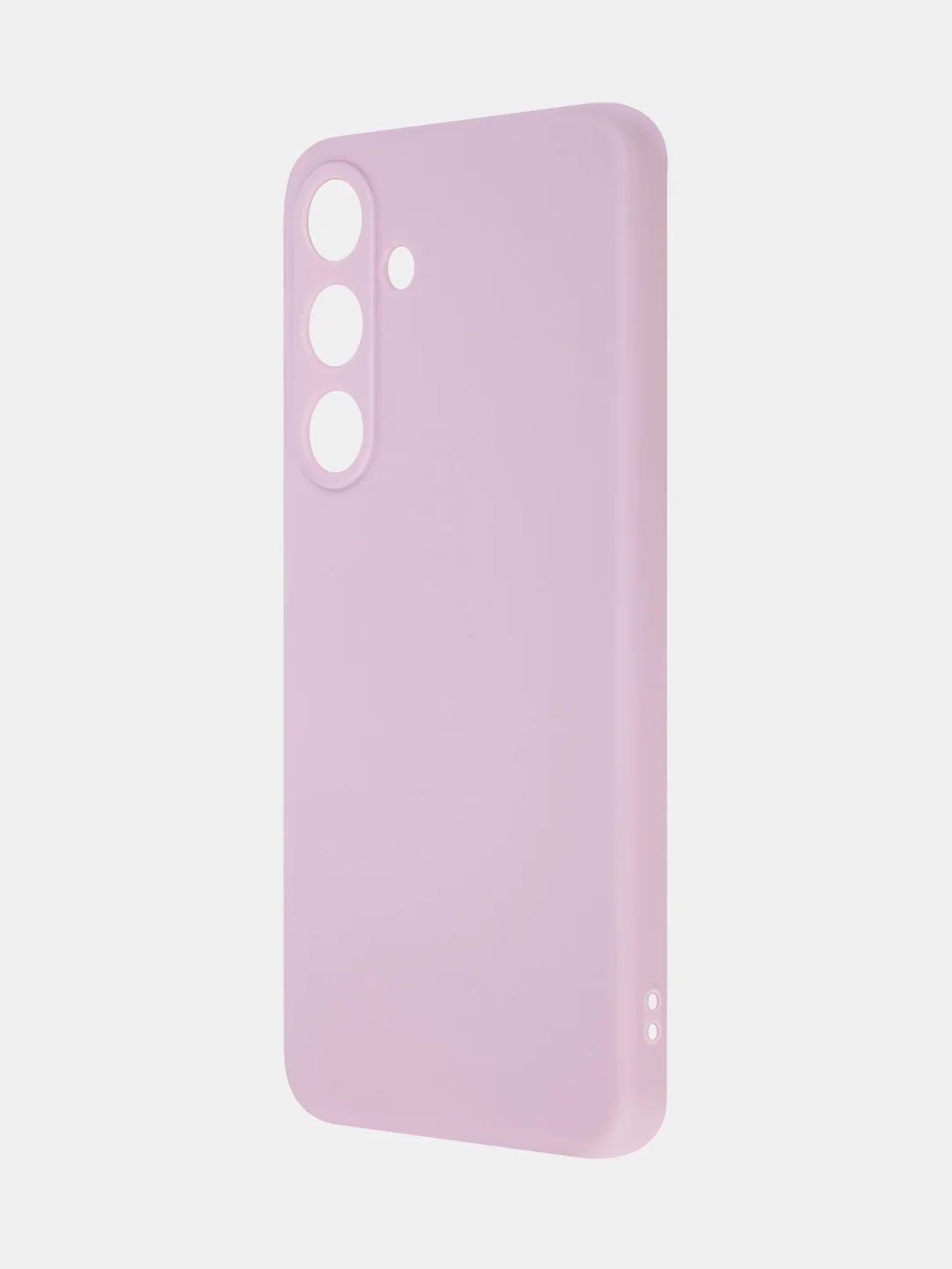 Фиолетовый чехол для Samsung Galaxy S24/S24 Plus/S24 Ultra силиконовый BROSCORP матовый / прозрачный