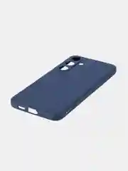 Синий чехол для Samsung Galaxy S24/S24 Plus/S24 Ultra силиконовый BROSCORP матовый / прозрачный