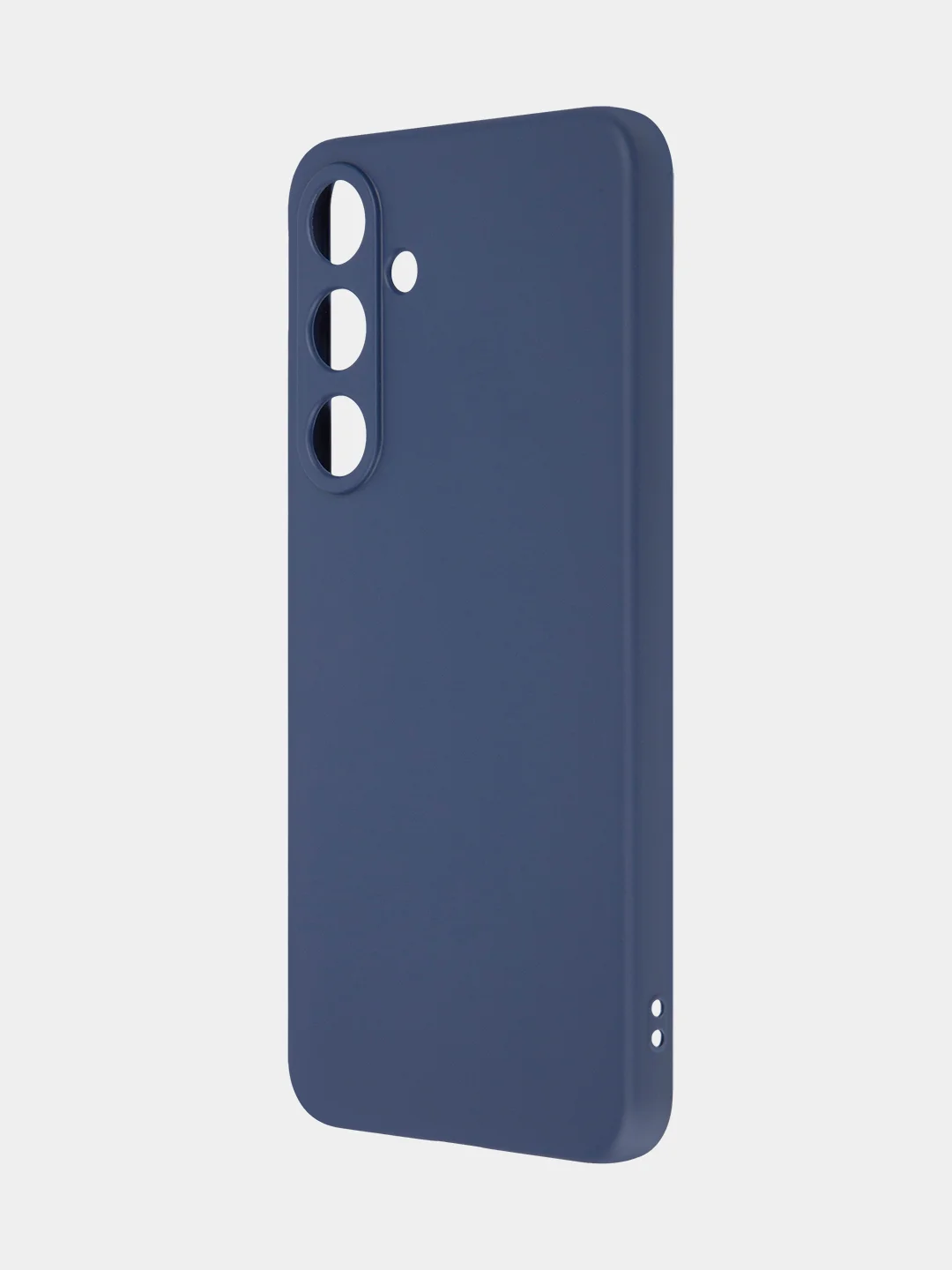 Синий чехол для Samsung Galaxy S24/S24 Plus/S24 Ultra силиконовый BROSCORP матовый / прозрачный