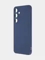 Синий чехол для Samsung Galaxy S24/S24 Plus/S24 Ultra силиконовый BROSCORP матовый / прозрачный