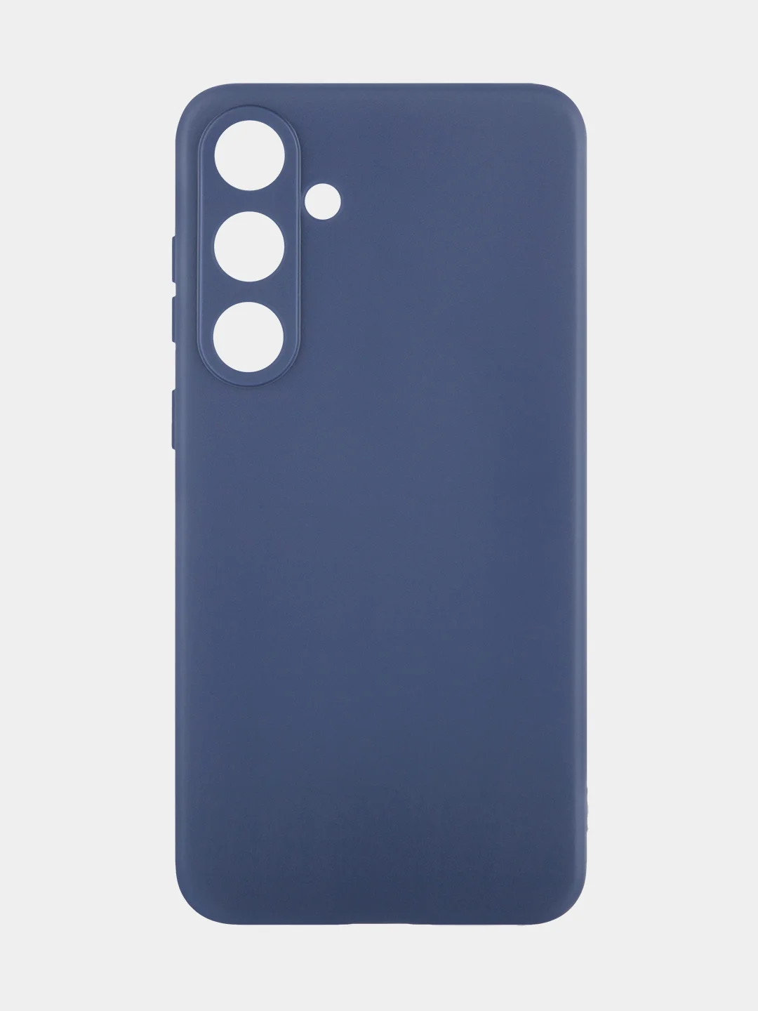 Синий чехол для Samsung Galaxy S24/S24 Plus/S24 Ultra силиконовый BROSCORP матовый / прозрачный