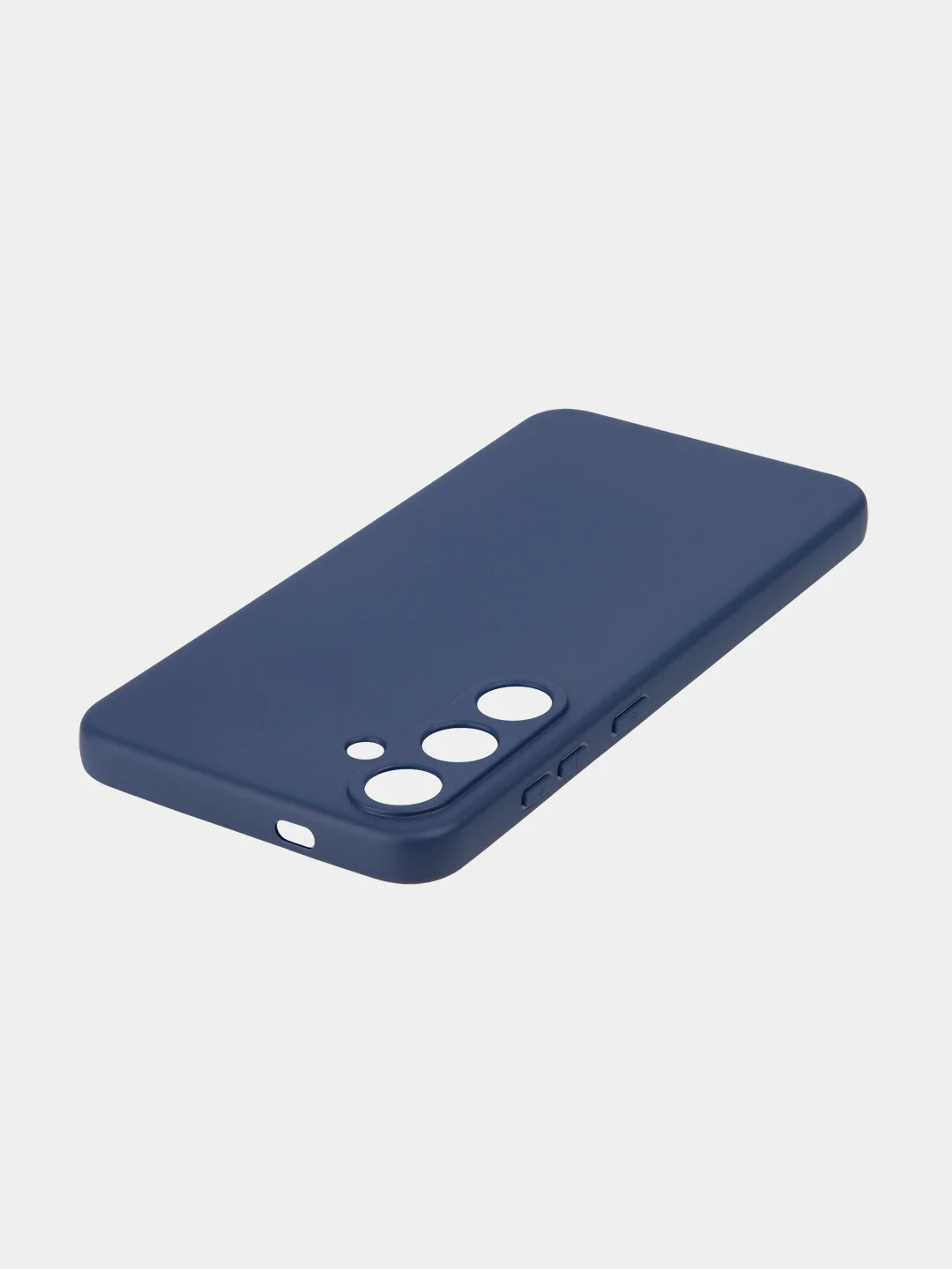 Синий чехол для Samsung Galaxy S24/S24 Plus/S24 Ultra силиконовый BROSCORP матовый / прозрачный