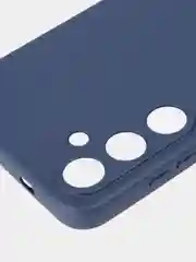 Синий чехол для Samsung Galaxy S24/S24 Plus/S24 Ultra силиконовый BROSCORP матовый / прозрачный