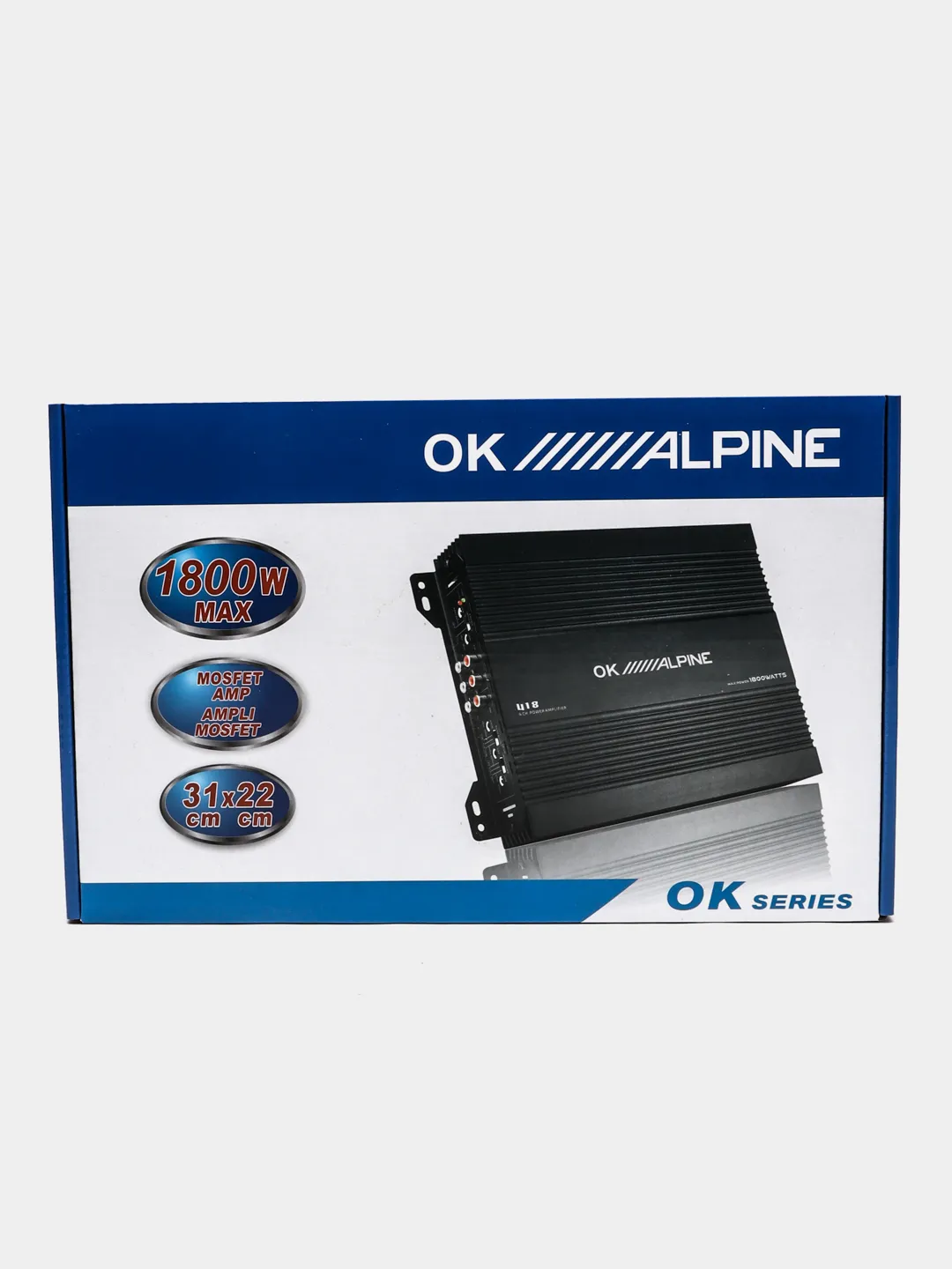 Автомобильный усилитель звука ОК ALPINE 418, четырехканальный, 1800W, 31*22  см за 5695 ₽ купить в интернет-магазине ПСБ Маркет от Промсвязьбанка