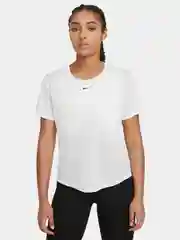 Белый женская теннисная футболка Nike Dri-Fit One Short Sleeve Standard Fit Top