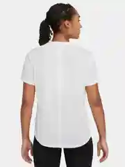 Белый женская теннисная футболка Nike Dri-Fit One Short Sleeve Standard Fit Top