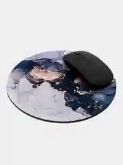 Синий меланж коврик для мыши, круглый