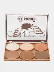 Палетка контуринга для лица SABBI: скульптор, бронзер, хайлайтер, 6 оттенков