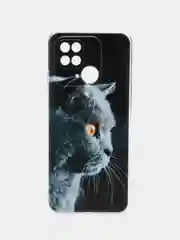 Тёмно-серый силиконовый чехол на Xiaomi Redmi 10C (Сяоми Редми 10С)