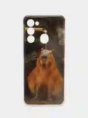 Коричневый силиконовый чехол на Tecno Spark Go 2022/8С/9 (Текно Спарк Гоу 2022/8С/9)