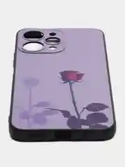 Серебряный чехол для Xiaomi Redmi 12 (Сяоми Редми 12), с принтом