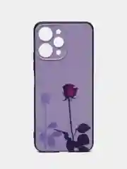 Серебряный чехол для Xiaomi Redmi 12 (Сяоми Редми 12), с принтом