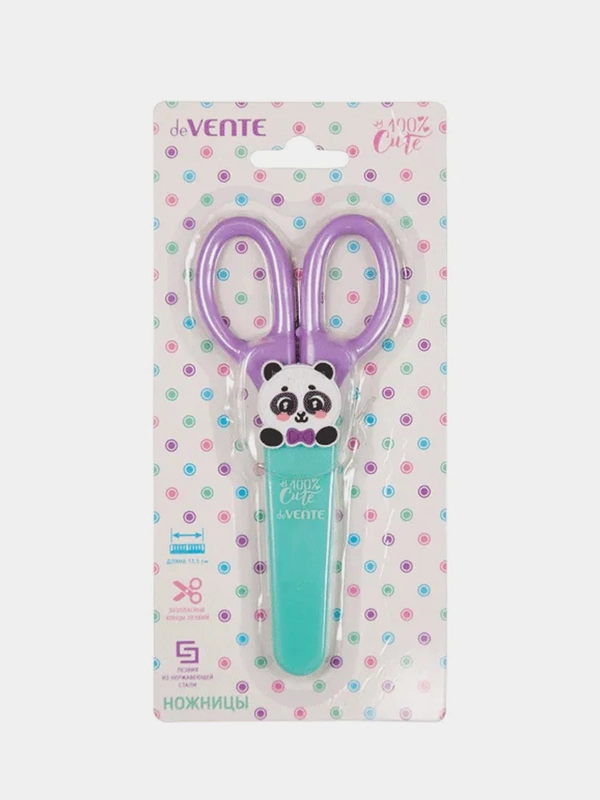 Ножницы детские "deVENTE. 100% Cute. Panda" 13,5 см,1шт