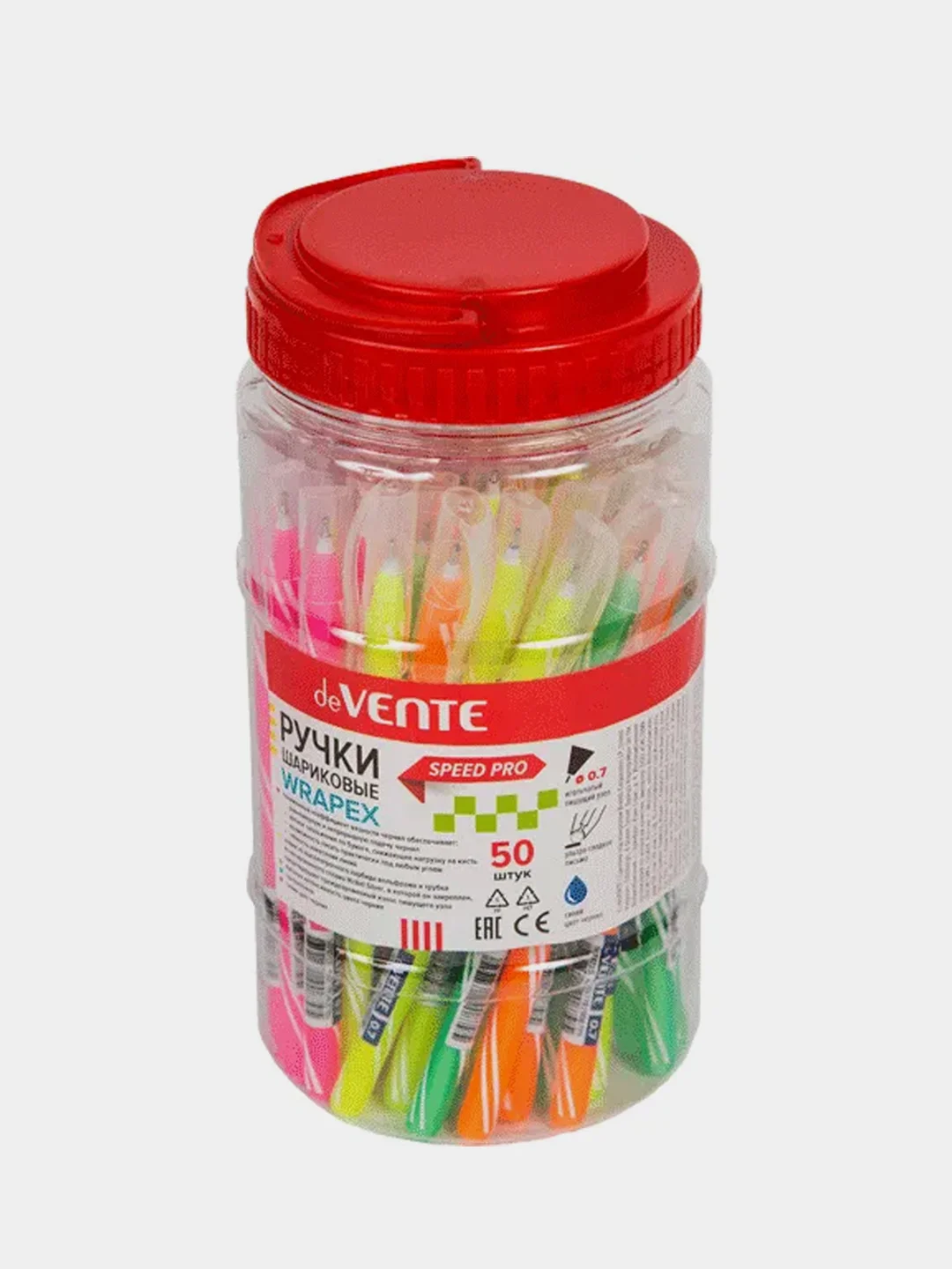 Ручка шариковая "deVENTE. Wrapex" серия Speed Pro, d=0,7 мм, синяя, 50шт