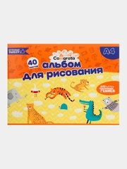 Альбом для рисования, А4, 40 листов, на скрепке, Calligrata, обложка мелованный картон, 100 г/м