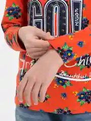 Красный лонгслив для девочки