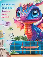 Конфетный календарь "Дракон", символ 2024 года