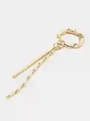 Золотой каффы серьги c подвеской и цепочкой "Tassel", серьги женские каффы без прокола, бижутерия