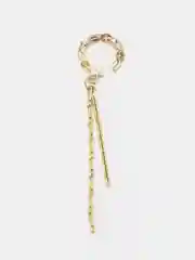 Золотой каффы серьги c подвеской и цепочкой "Tassel", серьги женские каффы без прокола, бижутерия