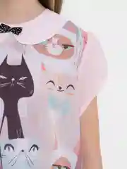 Рубашка для девочек "Коты"