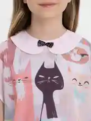 Рубашка для девочек "Коты"