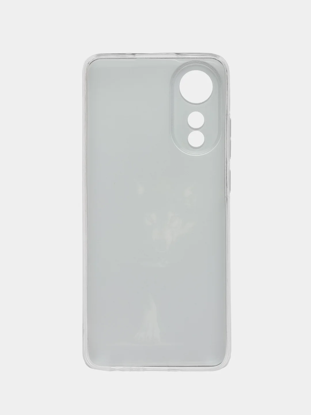Серый меланж силиконовый чехол на Oppo A78 4G (Оппо А78 4G), прозрачный, с рисунком, защита камеры