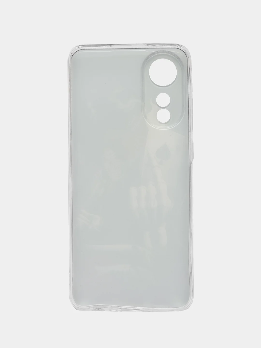 Оливковый силиконовый чехол на Oppo A78 4G (Оппо А78 4G), прозрачный, с рисунком, защита камеры