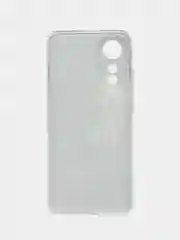 Оливковый силиконовый чехол на Oppo A78 4G (Оппо А78 4G), прозрачный, с рисунком, защита камеры