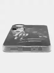 Оливковый силиконовый чехол на Oppo A78 4G (Оппо А78 4G), прозрачный, с рисунком, защита камеры
