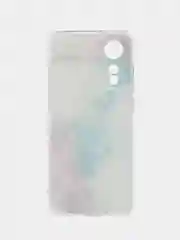 Ледяной силиконовый чехол на Oppo A78 4G (Оппо А78 4G), прозрачный, с рисунком, защита камеры