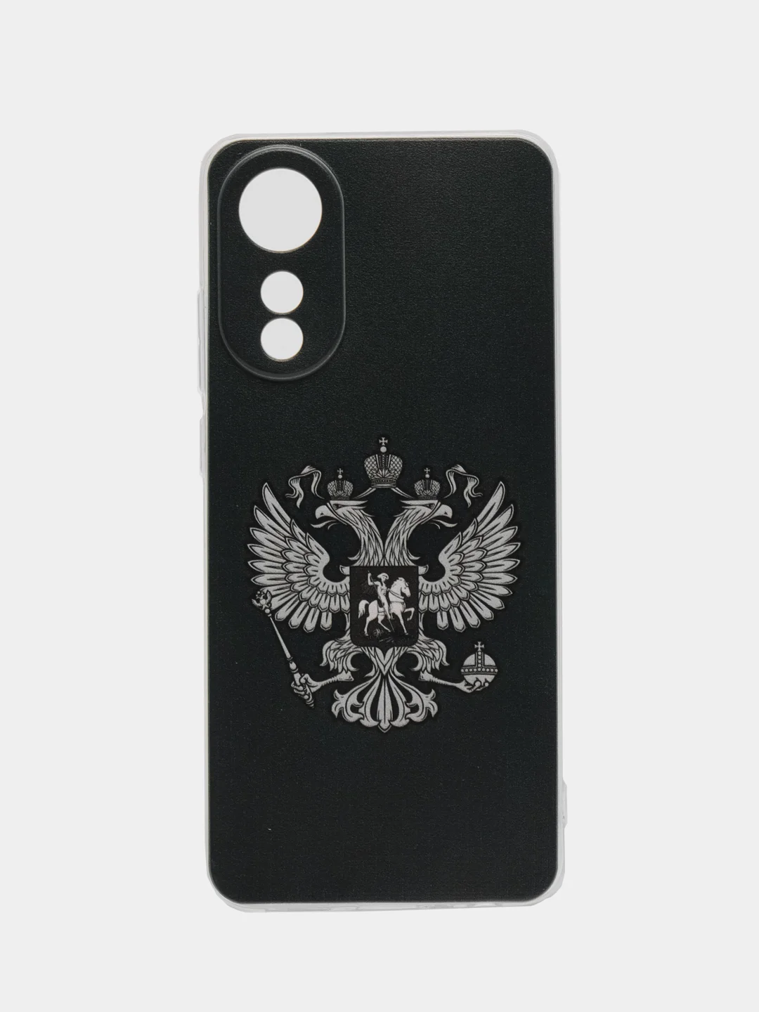 Приглушённый хаки силиконовый чехол на Oppo A78 4G (Оппо А78 4G), прозрачный, с рисунком, защита камеры