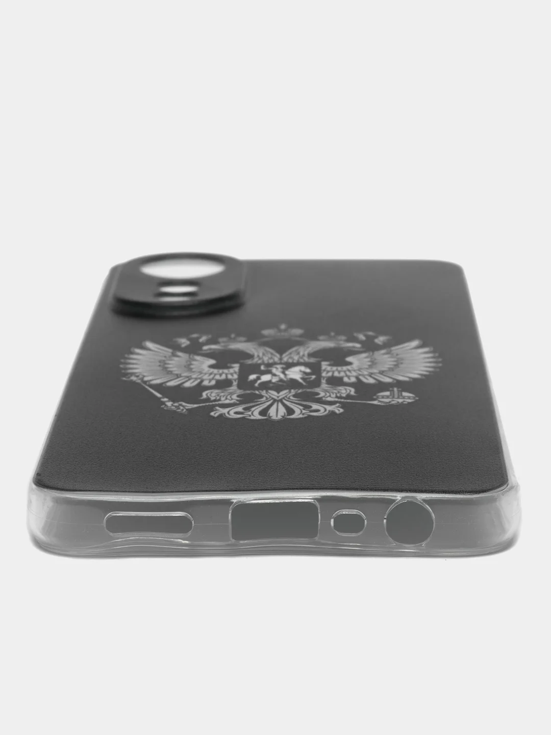 Приглушённый хаки силиконовый чехол на Oppo A78 4G (Оппо А78 4G), прозрачный, с рисунком, защита камеры