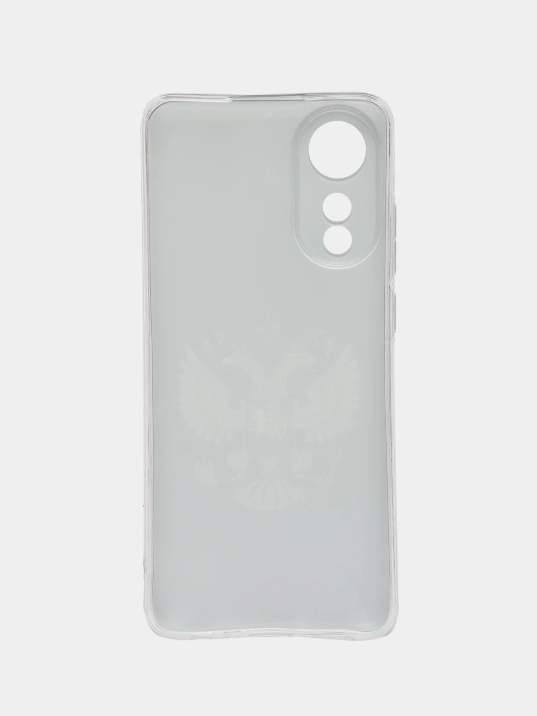 Приглушённый хаки силиконовый чехол на Oppo A78 4G (Оппо А78 4G), прозрачный, с рисунком, защита камеры
