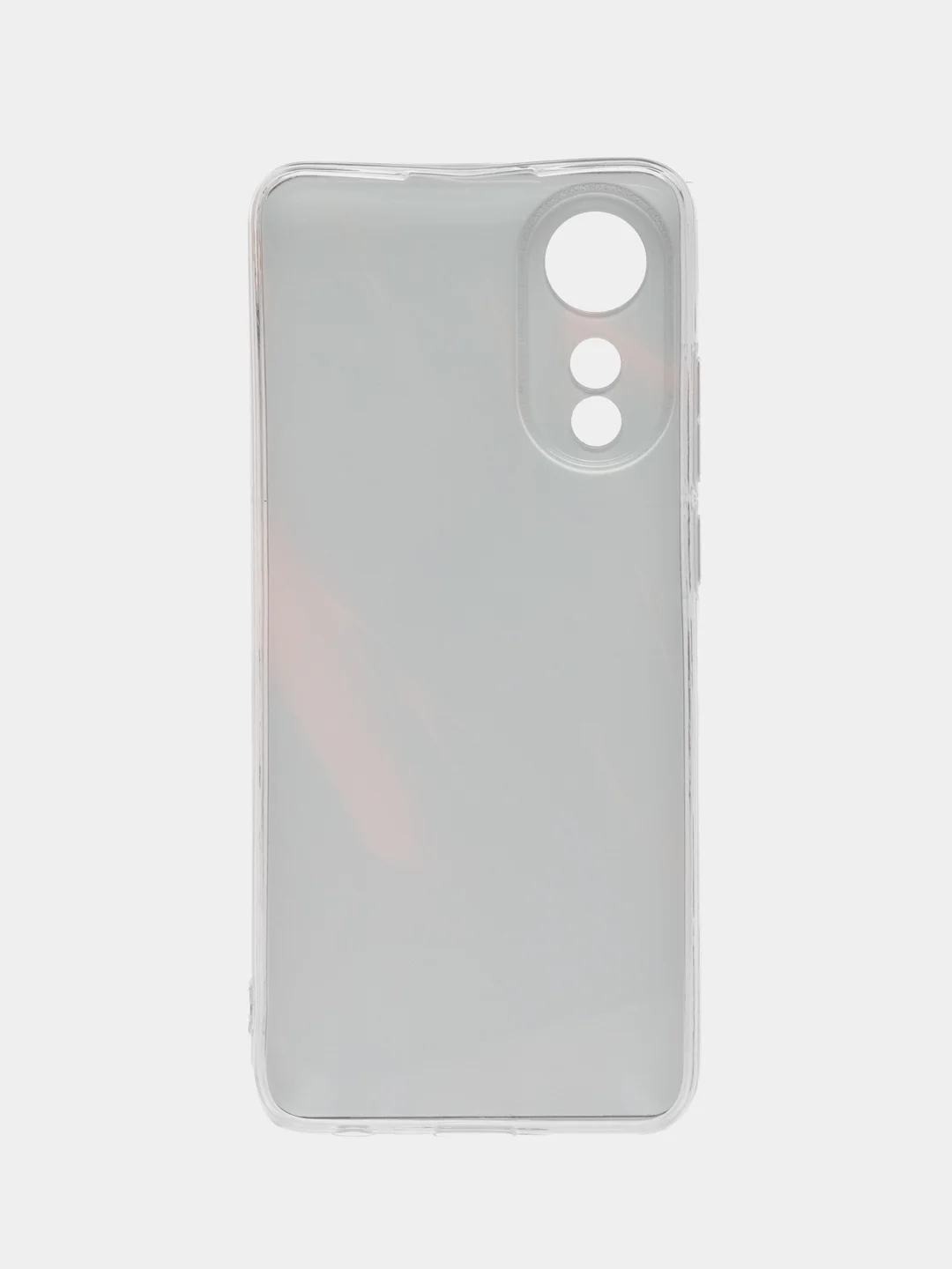 Красный силиконовый чехол на Oppo A78 4G (Оппо А78 4G), прозрачный, с рисунком, защита камеры