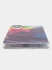 Пурпурный силиконовый чехол на Realme C55 (Реалми C55), прозрачный, с рисунком, защита камеры