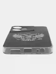 Приглушённый хаки чехол на Tecno Pova Neo 3 (Текно Пова Нео 3), прозрачный, с рисунком, защита камеры