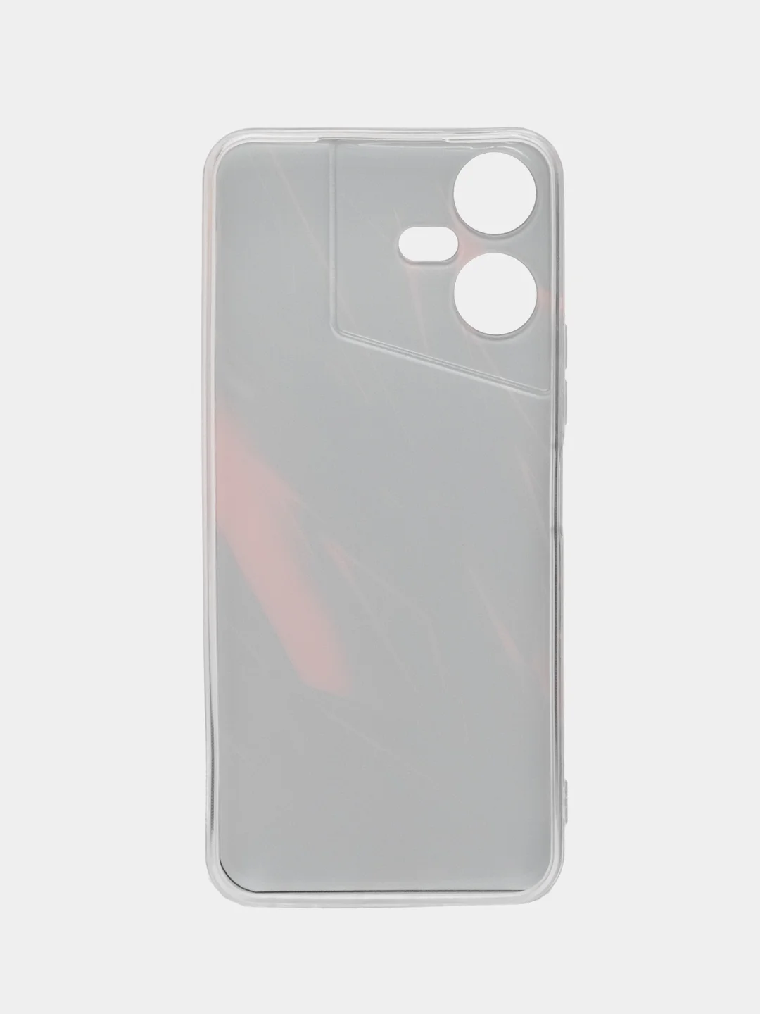 Красный чехол на Tecno Pova Neo 3 (Текно Пова Нео 3), прозрачный, с рисунком, защита камеры