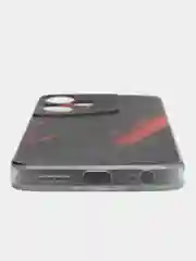 Красный чехол на Tecno Pova Neo 3 (Текно Пова Нео 3), прозрачный, с рисунком, защита камеры