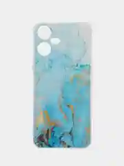 Светло-синий чехол на Tecno Pova Neo 3 (Текно Пова Нео 3), прозрачный, с рисунком, защита камеры