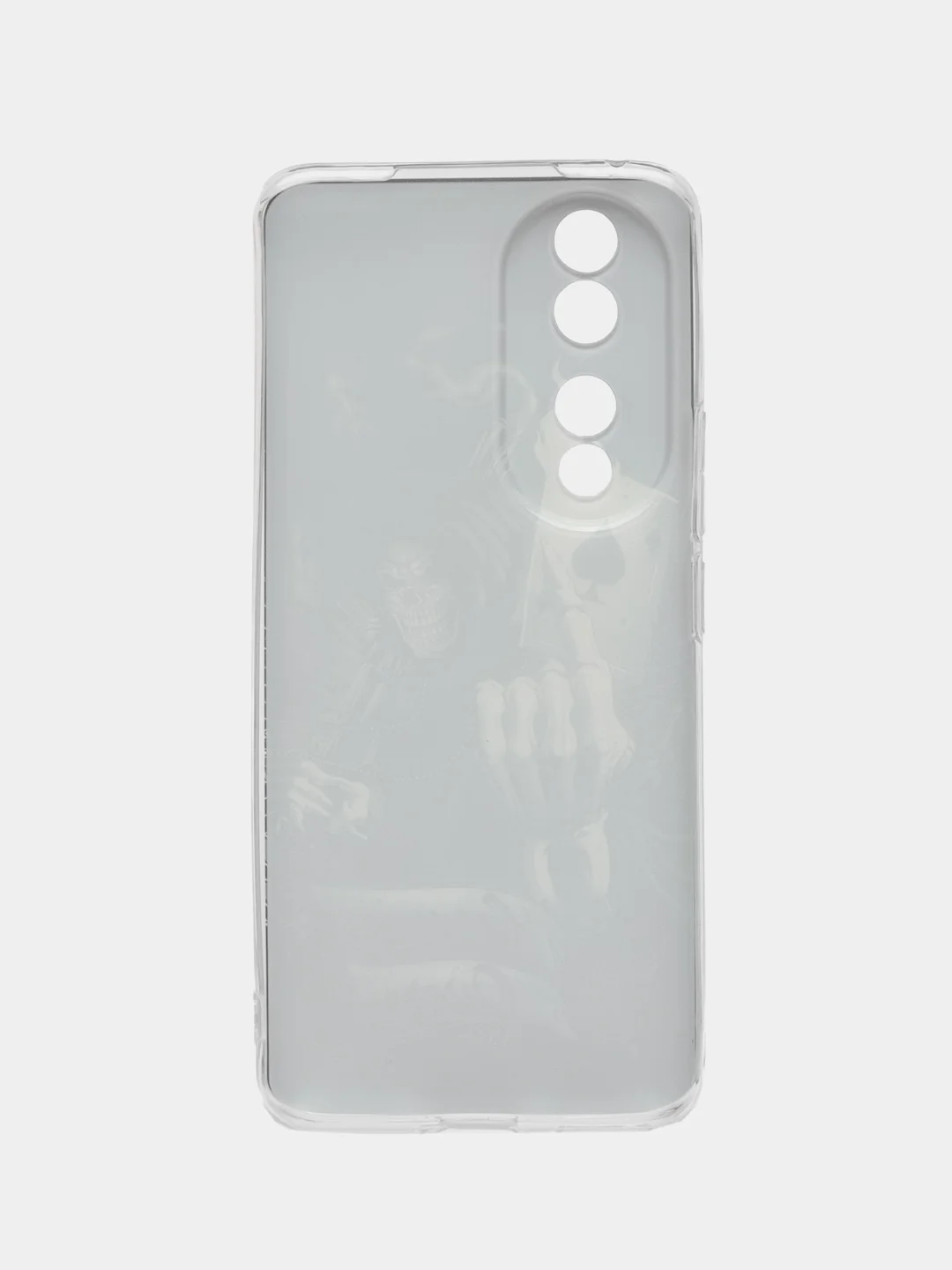 Оливковый силиконовый чехол на Honor 90 (Хонор 90), прозрачный, с рисунком