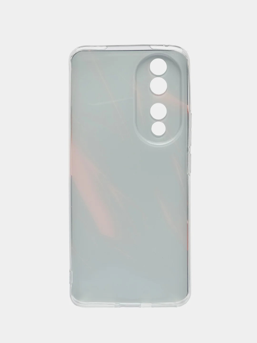 Красный силиконовый чехол на Honor 90 (Хонор 90), прозрачный, с рисунком
