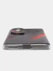 Красный силиконовый чехол на Honor 90 (Хонор 90), прозрачный, с рисунком