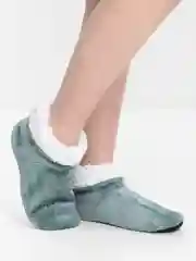 Мятный домашние утепленные тапочки-сапожки