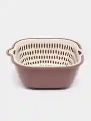 Фиолетовый сливная корзина, двойная, пластиковая