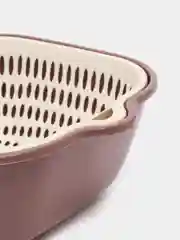 Фиолетовый сливная корзина, двойная, пластиковая