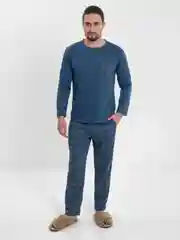 Синий пижама мужская, домашний костюм, ХЛОПОК 100%