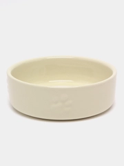 Миска керамическая для собак и кошек SCRUFFS "Icon Dog Food", кремовая, 15*15*5 см, 500 мл