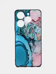 Фуксия силиконовый чехол для Tecno Spark 10 Pro (Техно Спарк 10 Про), с принтом, с рисунком