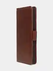 Коричневый чехол-книжка GQ Lite для Infinix Hot 40 / Infinix Hot 40 Pro из высококачественной кожи