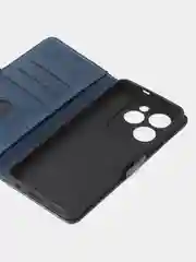 Синий чехол-книжка GQ Lite для Infinix Hot 40 / Infinix Hot 40 Pro из высококачественной кожи